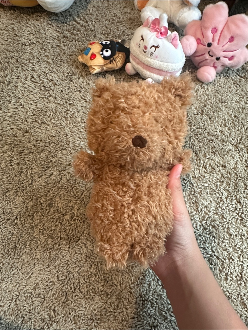 Jellycat Plush Curly Teddy Bear Stuffed Toy - Light Brown